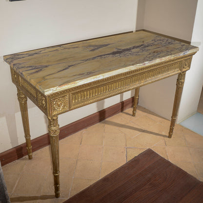 consolle con piano in marmo rifatta