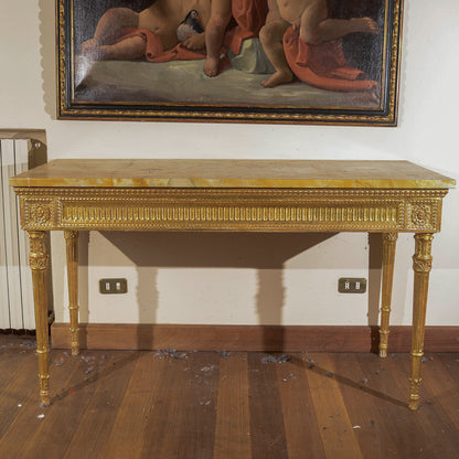 consolle con piano in marmo rifatta