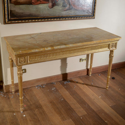 consolle con piano in marmo rifatta