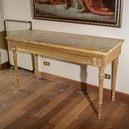 consolle con piano in marmo rifatta