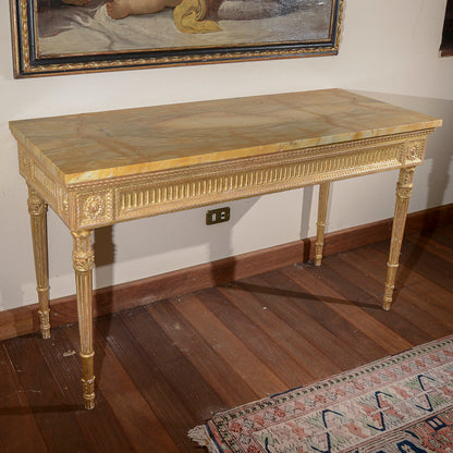 consolle con piano in marmo rifatta