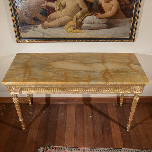consolle con piano in marmo rifatta