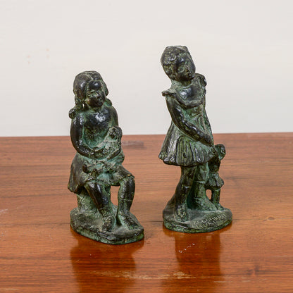 coppia di statuine non numerate di colombini