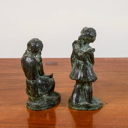 coppia di statuine non numerate di colombini