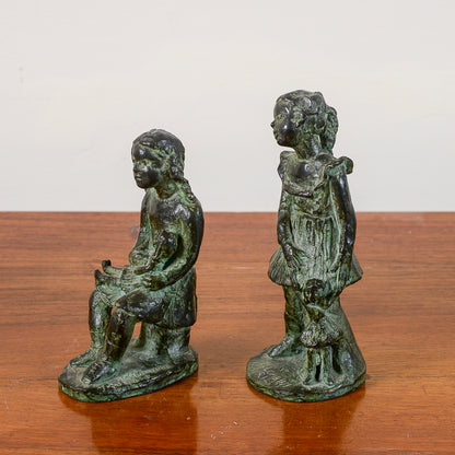 coppia di statuine non numerate di colombini