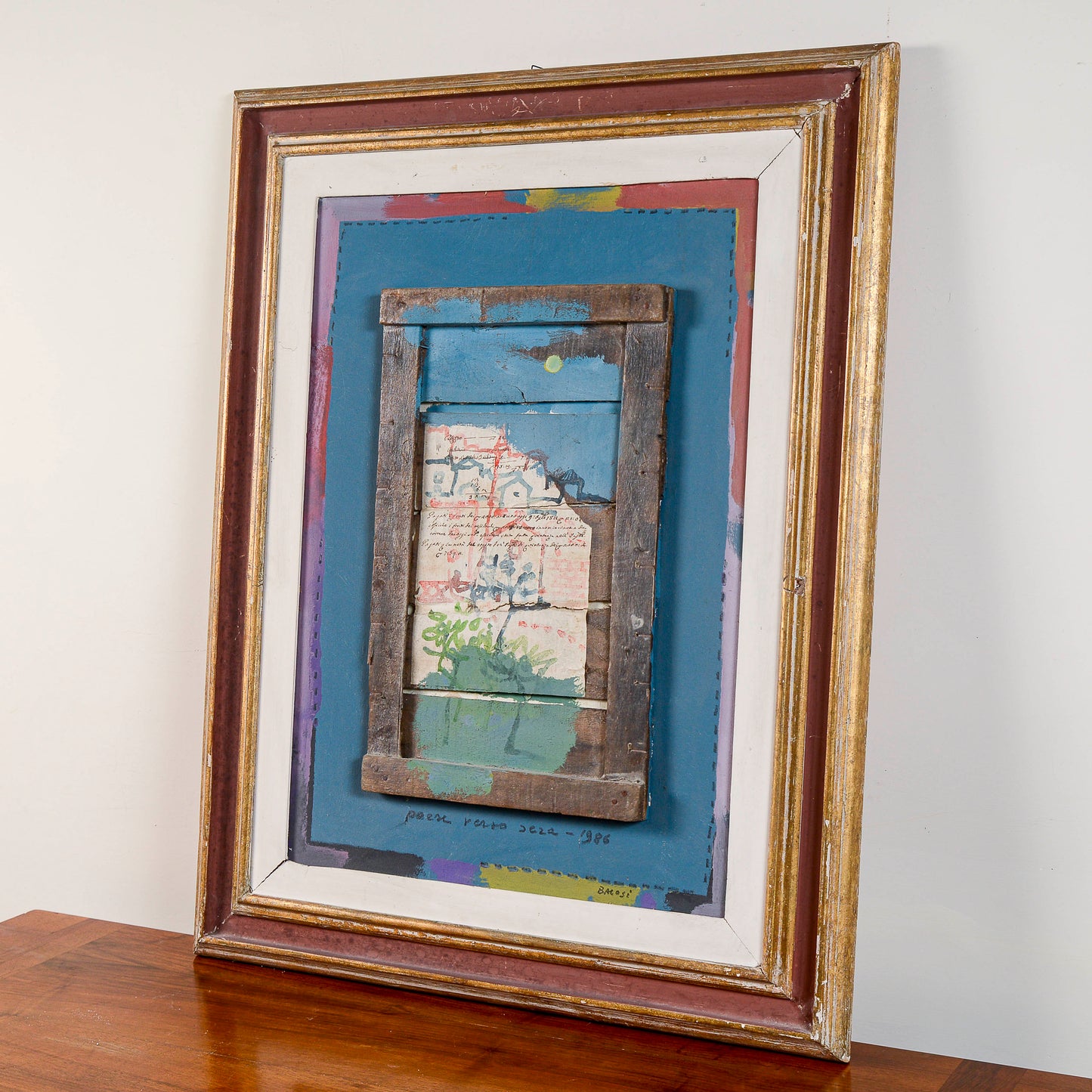 quadro olio su tela Manlio Bacosi tecnica mista