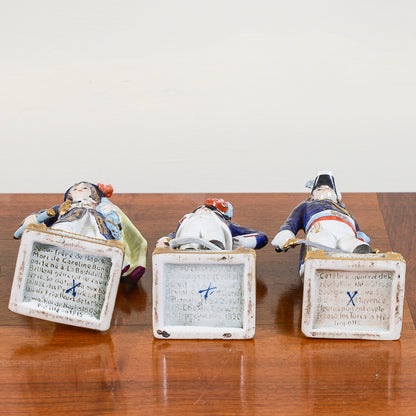 set 9 statuette soldatini in ceramica di meissen