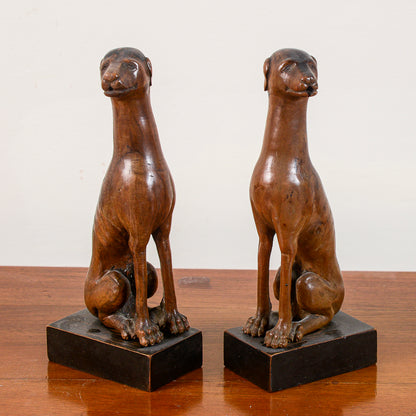 statua coppia di cani decorazioni art deco
