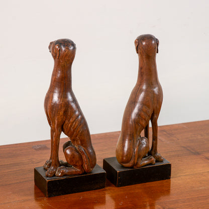 statua coppia di cani decorazioni art deco