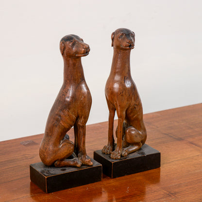 statua coppia di cani decorazioni art deco