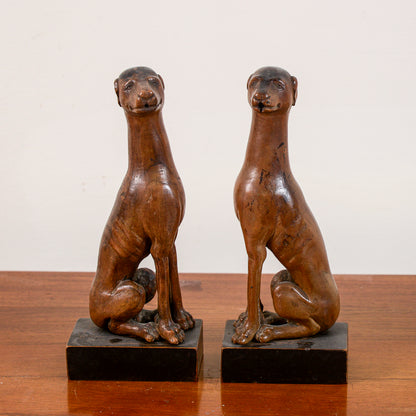 statua coppia di cani decorazioni art deco