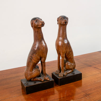 statua coppia di cani decorazioni art deco