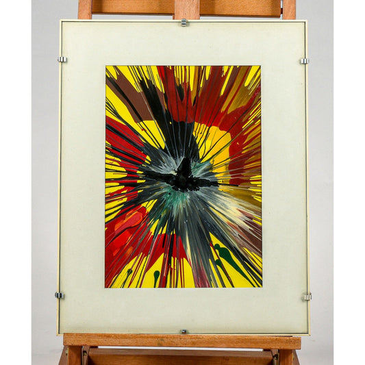 Quadro futurista astratto tecnica vernice