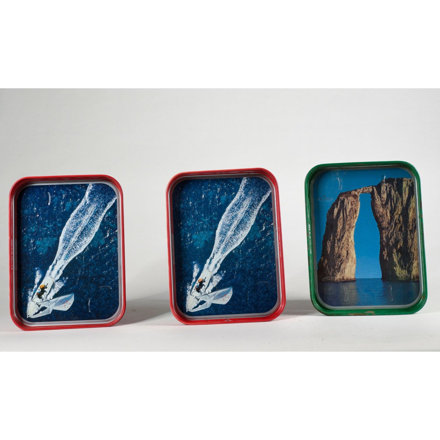 Set vassoi metallici  pubblicitari Italia 1960