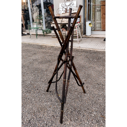 Trespolo colonna portavasi in bamboo anni 40