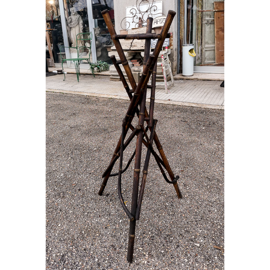Trespolo colonna portavasi in bamboo anni 40