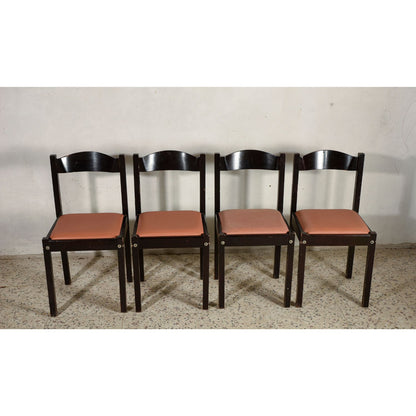 Gruppo di 4 sedie  design Italia 1980