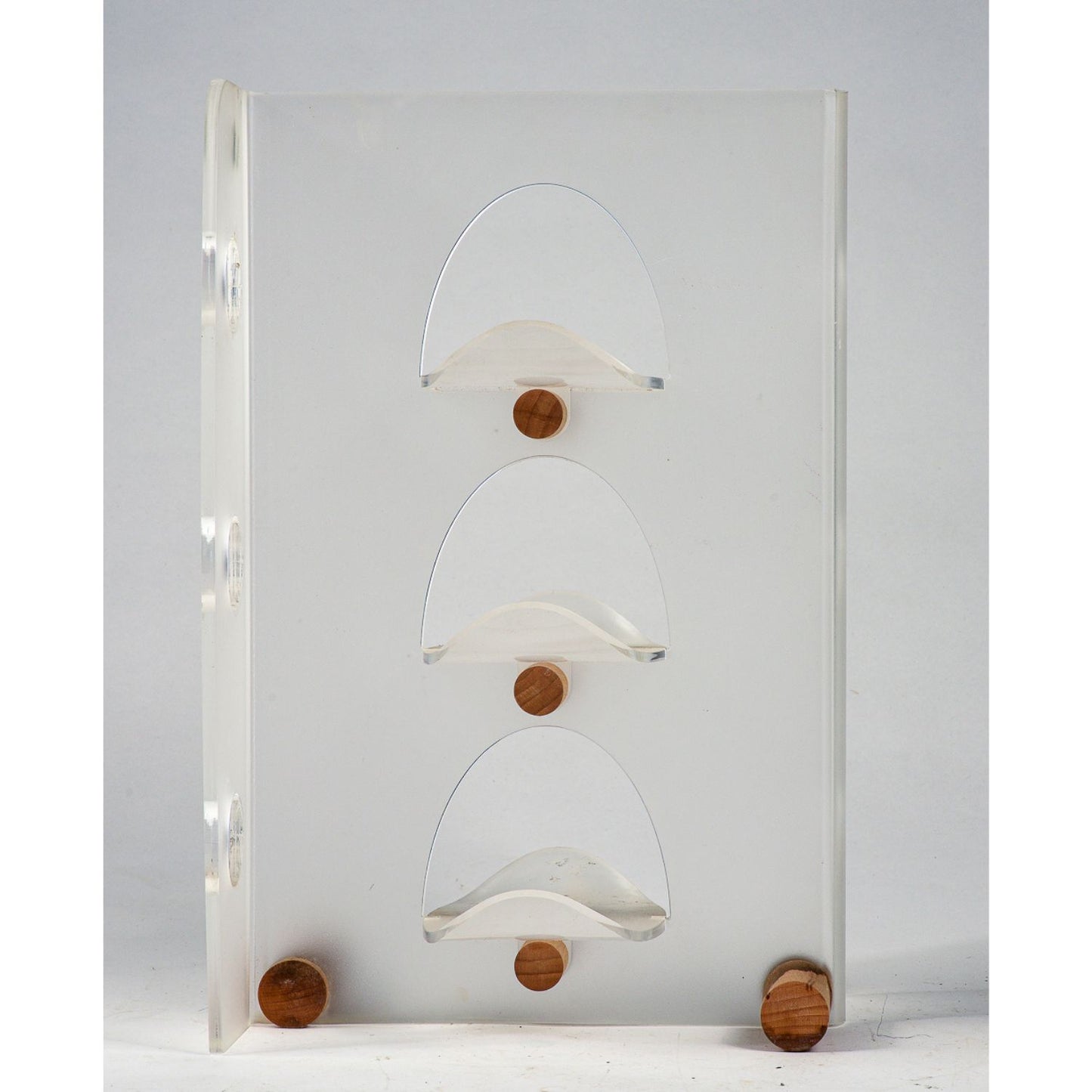 Portabottiglie portatile 6 bottiglie da appoggio design Guzzini plexiglas  anni 2000