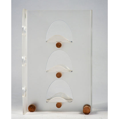 Portabottiglie portatile 6 bottiglie da appoggio design Guzzini plexiglas  anni 2000