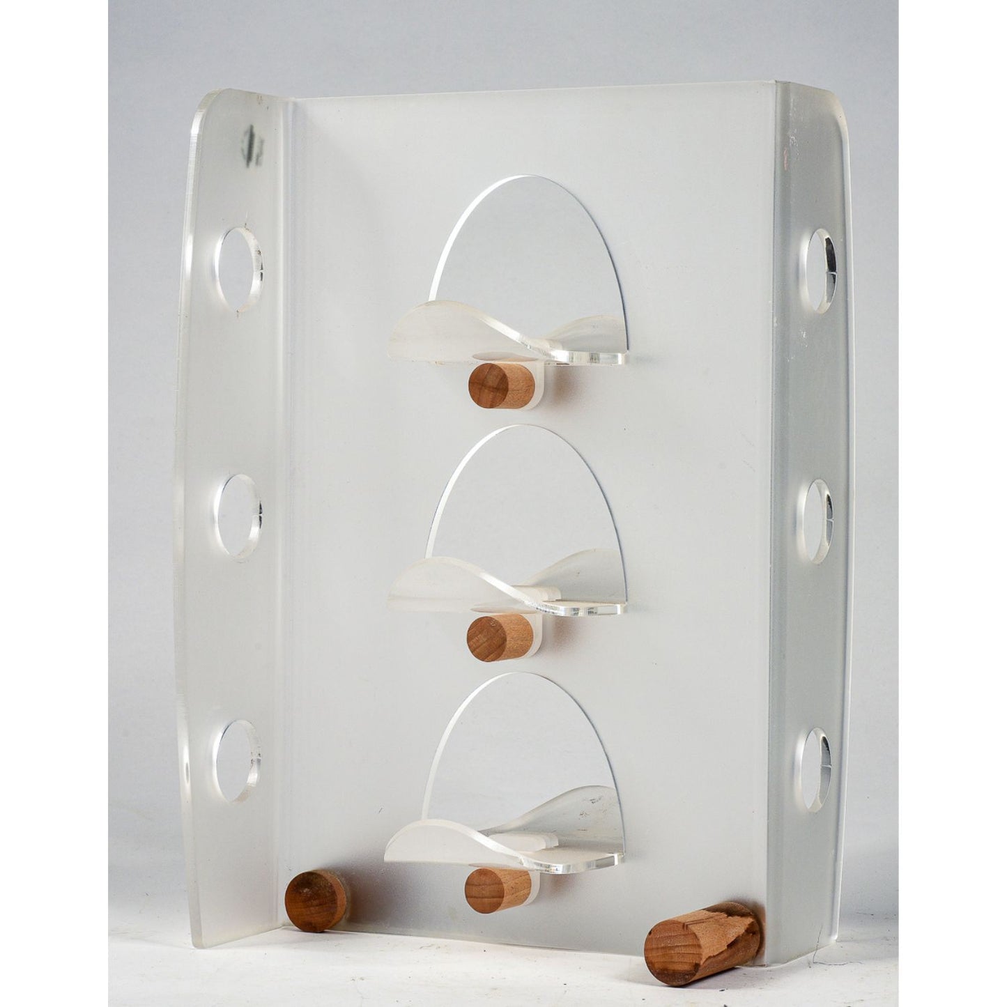 Portabottiglie portatile 6 bottiglie da appoggio design Guzzini plexiglas  anni 2000