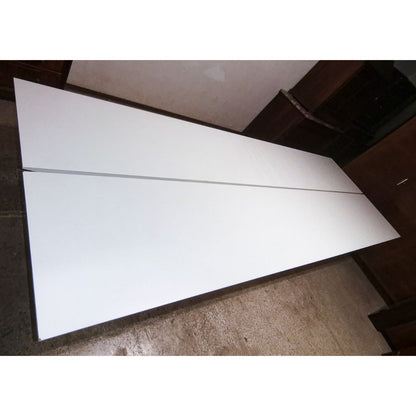Tavolo legno laccato bianco studio sala ufficio design pezzo unico Italia 1990
