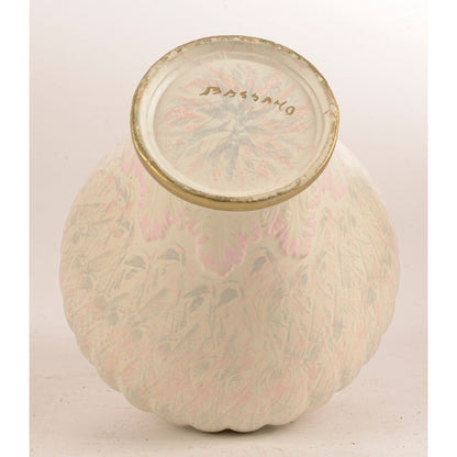 Vaso con coperchio potiche  in ceramica marcato Bassano anni 1980