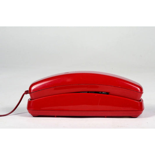 Teleono in plastica rosso da parete o da appoggio della ditta CAT con collegamento tripolare Italia 1980