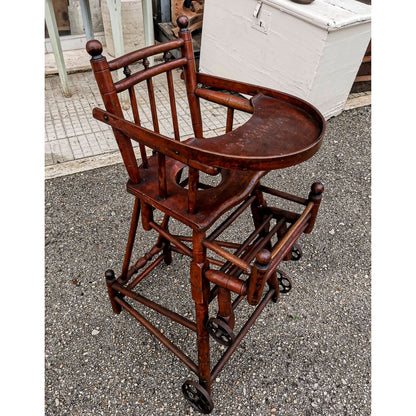 Seggiolone sedia da  bambino passeggino  girello pieghevole  Italia epoca primo 1900