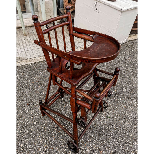 Seggiolone sedia da  bambino passeggino  girello pieghevole  Italia epoca primo 1900