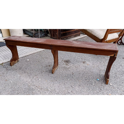 Panca in legno massello di olmo da restaurare Italia epoca fine 700