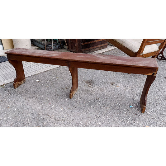 Panca in legno massello di olmo da restaurare Italia epoca fine 700