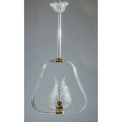 lampadario murano bianco con foglie