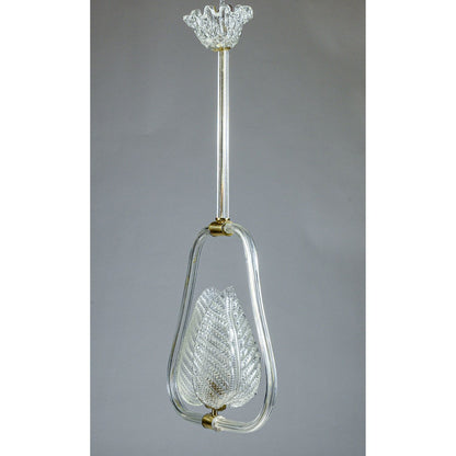lampadario murano bianco con foglie