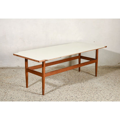 Tavolino da salotto basso bianco vintage Italia 1960