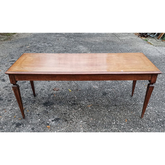 Tavolino basso da salotto intarsiato rettangolare 1950