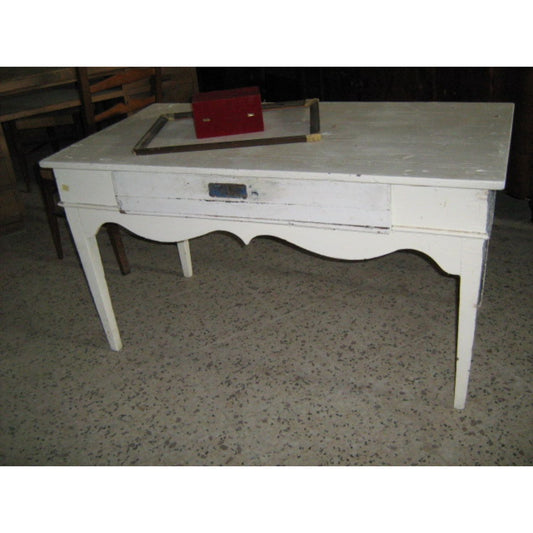 Tavolo laccato  con cassetto e centina mossa Italia epoca primo 1800