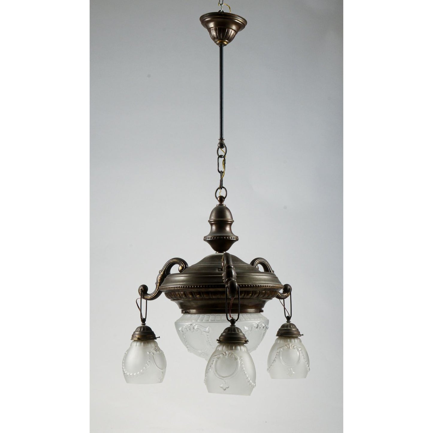 Lampadario a 4 luci epoca Liberty