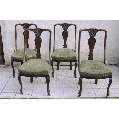 Sedie in rovere con schienale arcato Inghilterra epoca 1870 set di 4