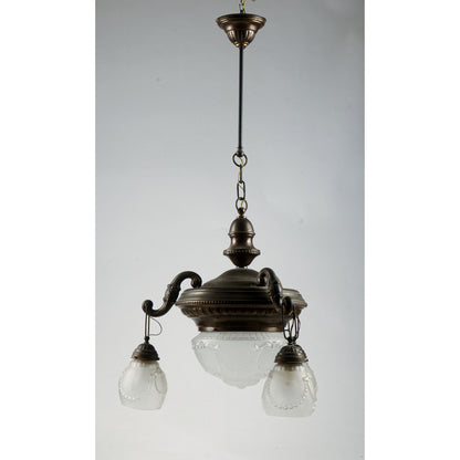 Lampadario a 4 luci epoca Liberty