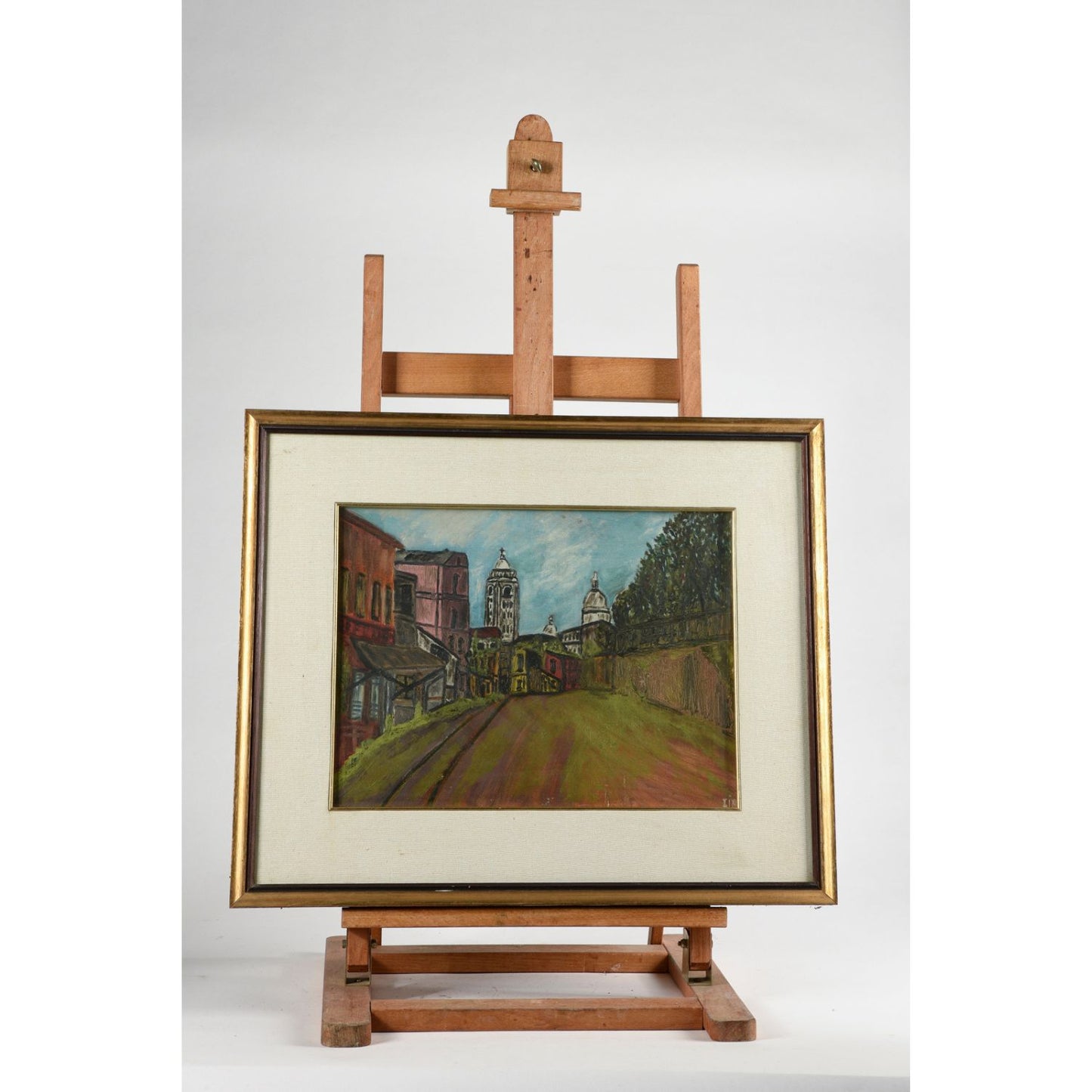 Quadro incorniciato olio su tela , Nord Europa 1980