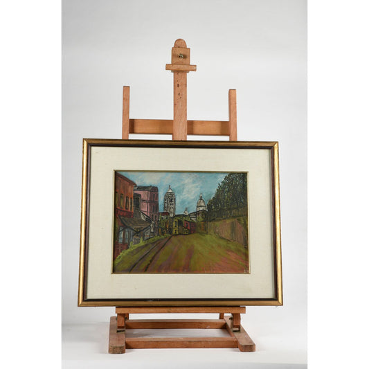 Quadro incorniciato olio su tela , Nord Europa 1980