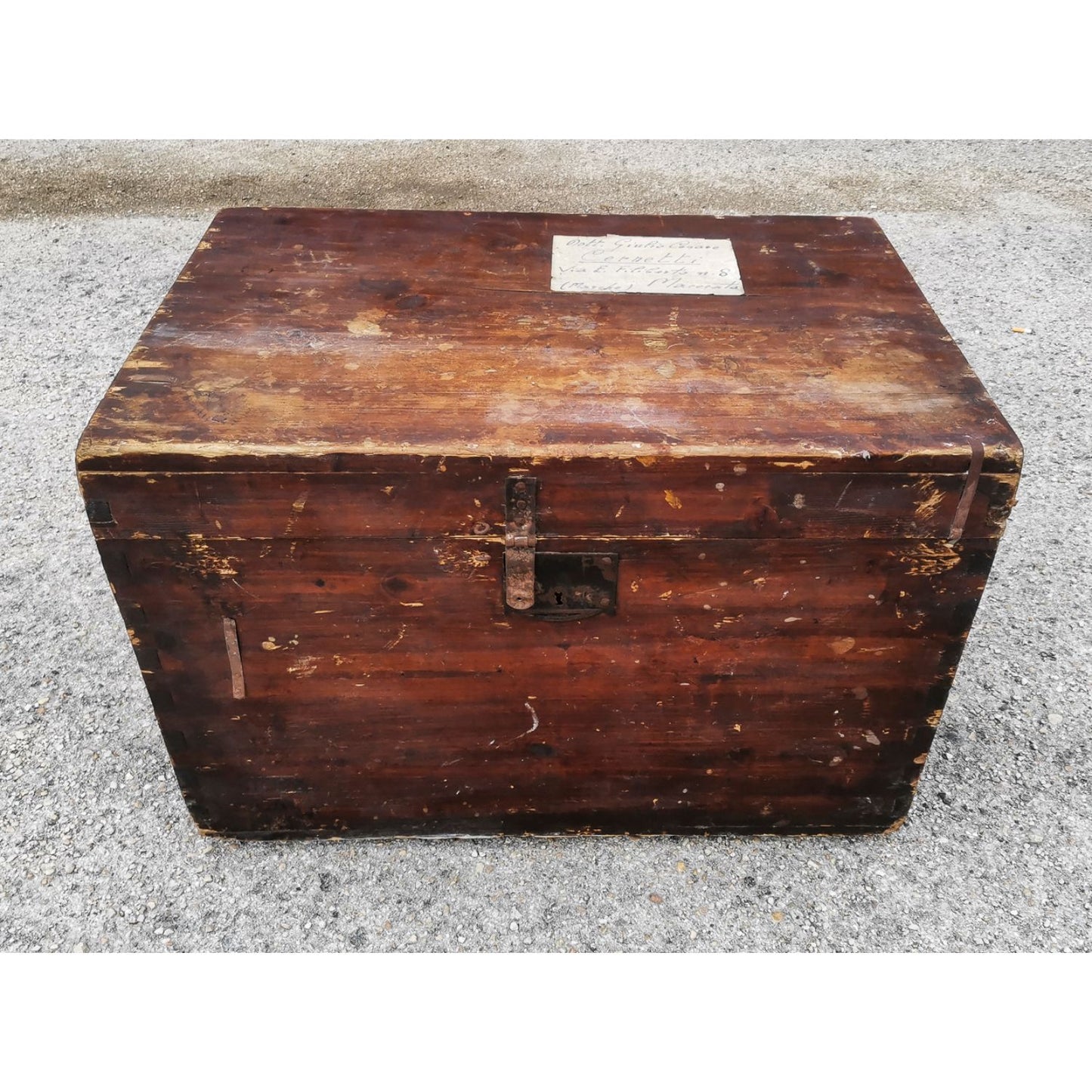 Baule da viaggio in legno di abete massello Italia  1920/1930