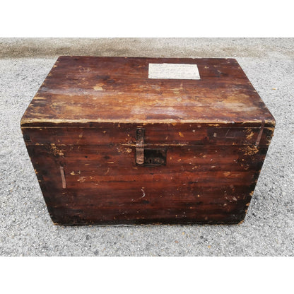 Baule da viaggio in legno di abete massello Italia  1920/1930