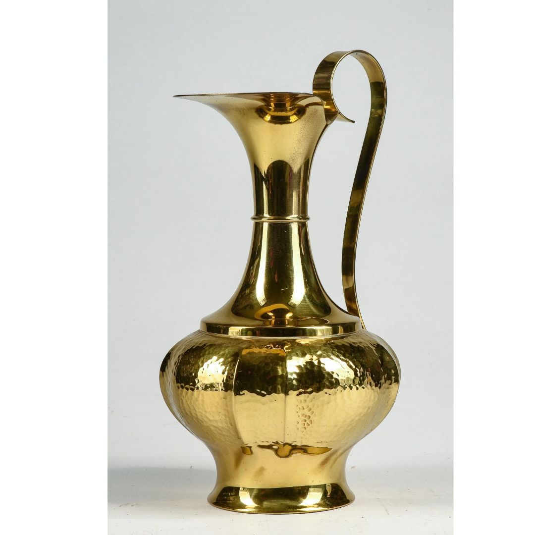 Portaombrelli  in ottone sbalzato a mano B. Bellotto designer  Italia 1990