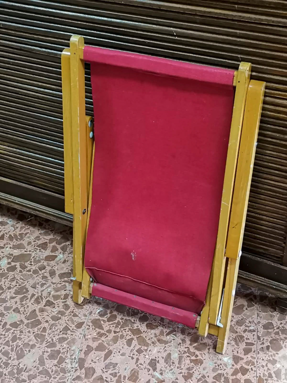 Sedia sdraio da mare  per bambini Italia 1960 F.lli Reguitti