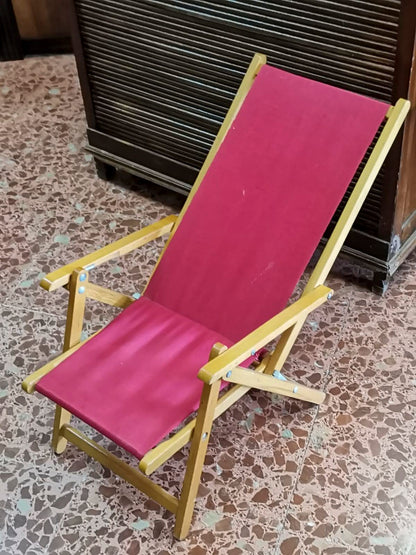 Sedia sdraio da mare  per bambini Italia 1960 F.lli Reguitti