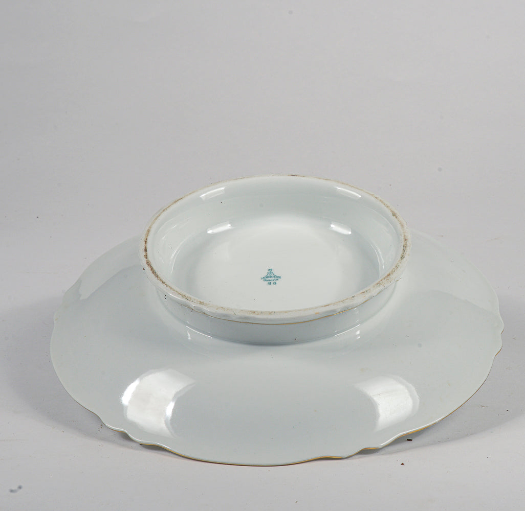 Centrotavola alzatina in ceramica firmata ditta mitterteich bavaria 86