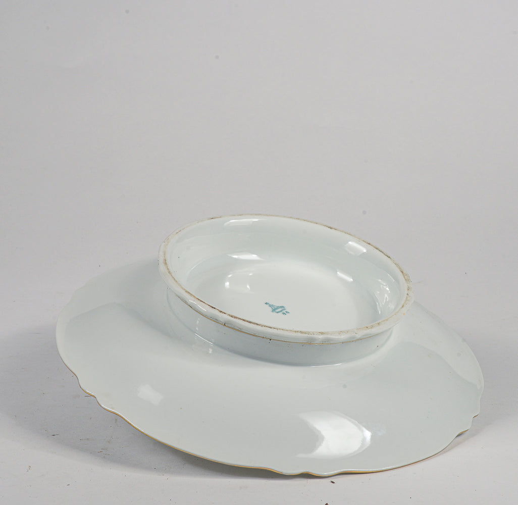 Centrotavola alzatina in ceramica firmata ditta mitterteich bavaria 86