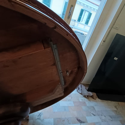 tavolo rotondo allungabile stile antico produzione anni 90