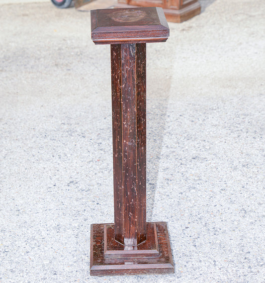 Colonna portavaso in legno massello Italia metà del 900